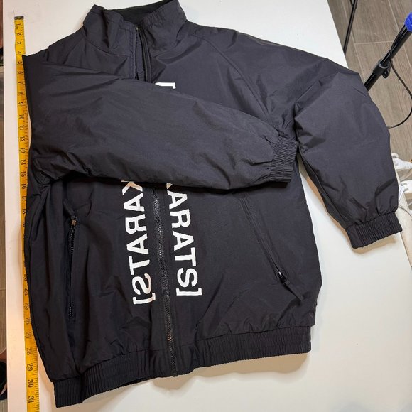 Harriton Jacket Mens Medium Fifty Karats Make Money Not Friends Full Zip Black - Picture 8 of 8